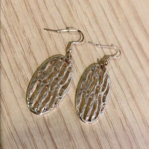 Silver Oval Earrings